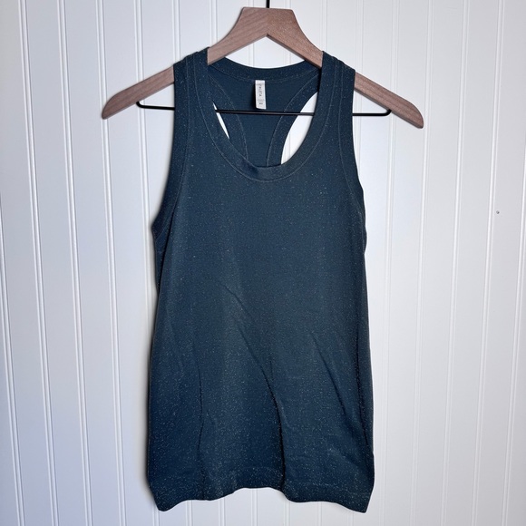 Athleta Tops - Athleta Momentum Seamless Green Sparkly Racerback Tank Top Women’s Size XS